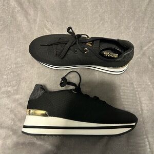 Michael Kors Women’s Black and Gold Sneakers